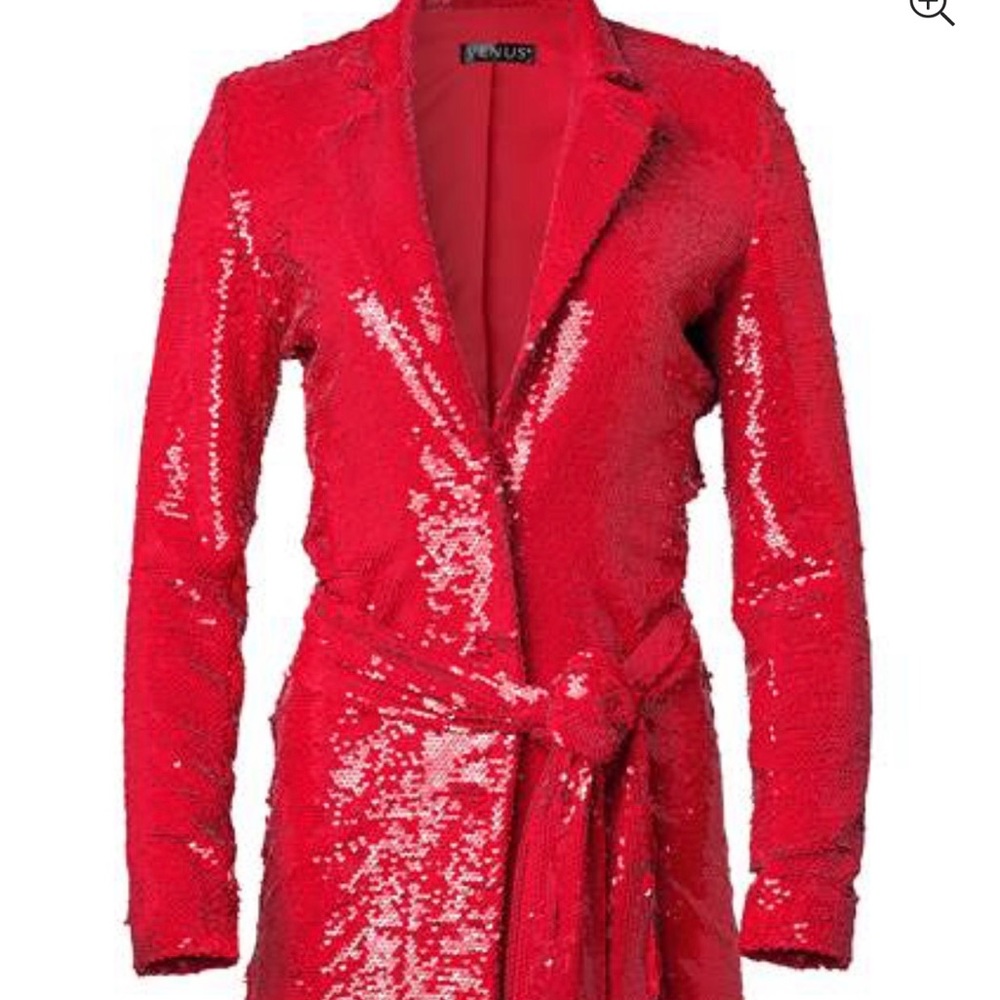 Red sequin blazer or coat